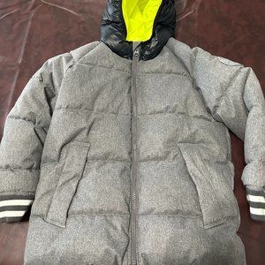 Gap Boys Medium Gray/Black/Yellow Coat